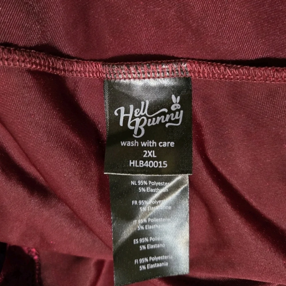 Hell Bunny Velvet Whimsigoth Goth Witchy Prudence Dress Burgundy Size XxL - Picture 8 of 10